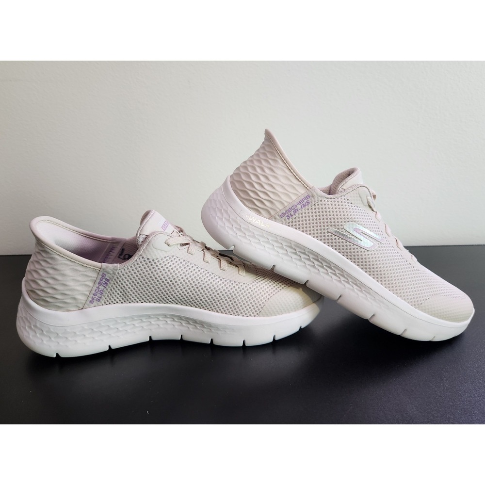Skechers Slip Ins Go Walk Flex Womens Beige Comfort Walking Shoes Flats Sz 9 - Picture 7 of 10